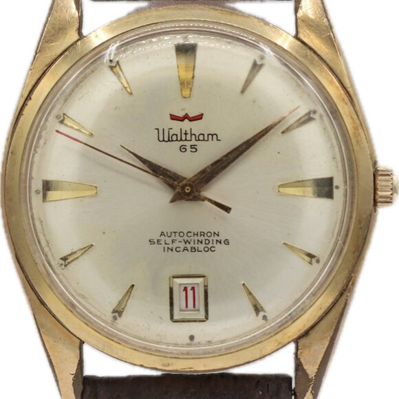 Vintage 36mm Waltham Auto-Chron Date 65 Jewel Men's Automatic Wristwatch r 312 - Picture 1 of 4